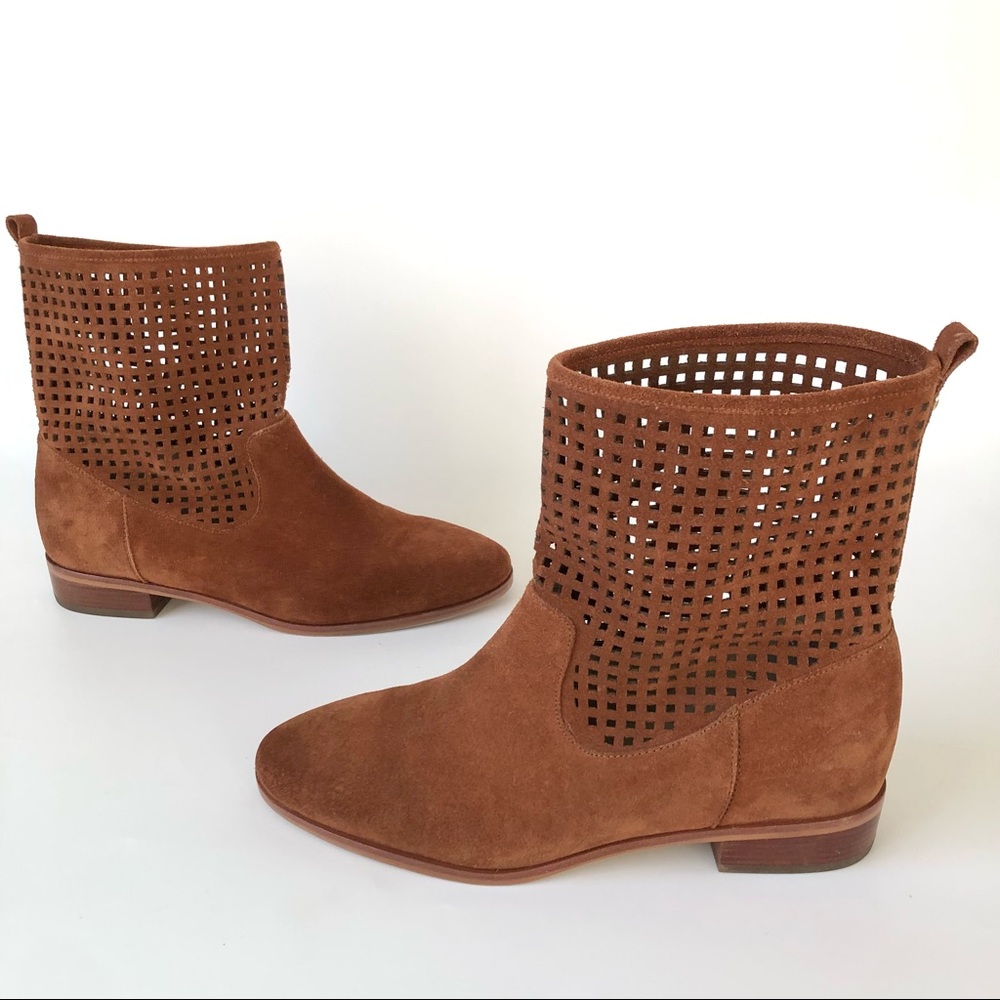 MICHAEL Michael Kors Caramel Suede Graham Ankle Boots Size 9 M - Picture 5 of 8